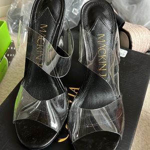 Black clear heels